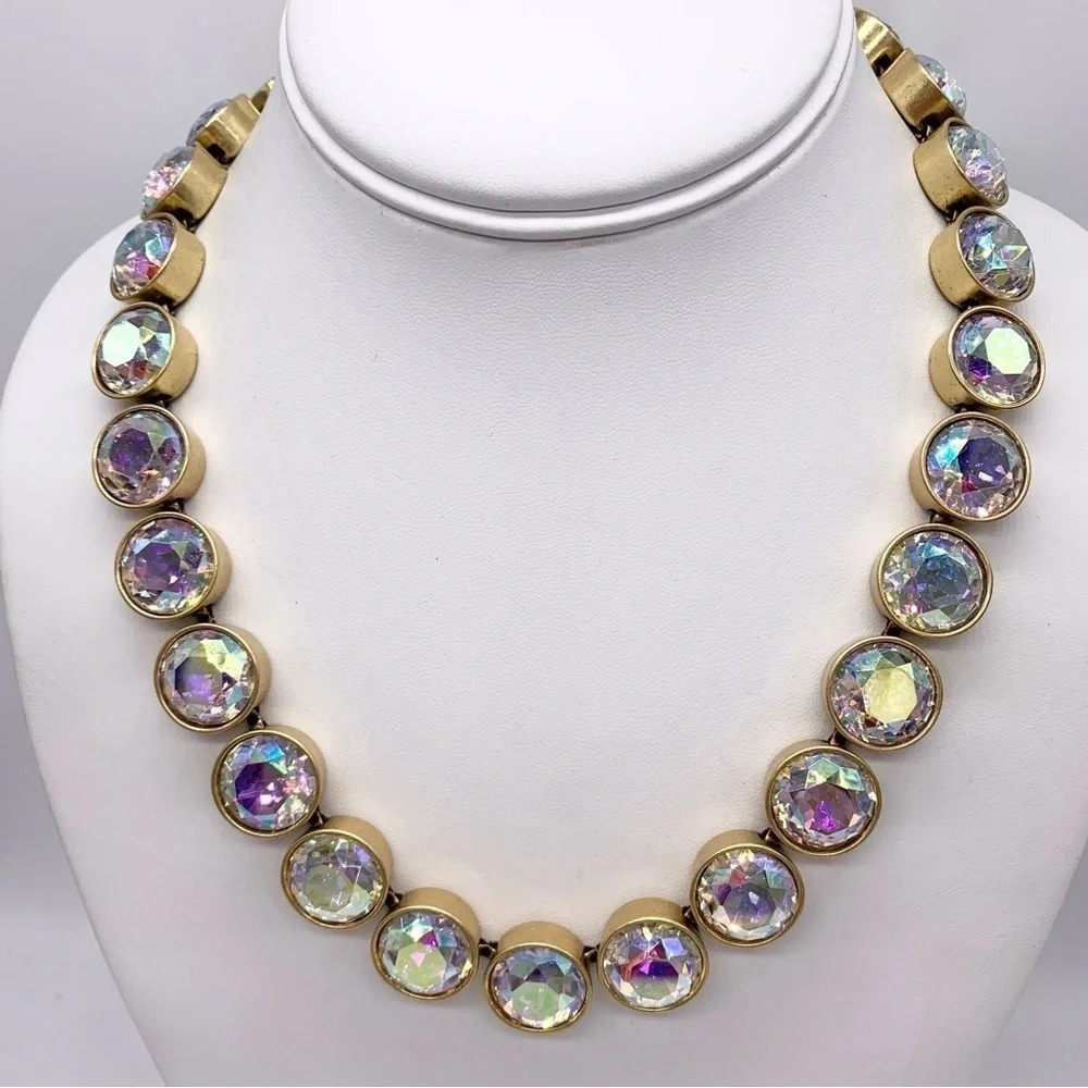 J. Crew Crystal AB Brulee Necklace